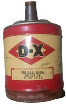 DX FIVE GALLON GAS CAN VINTAGE ANTIQUE SUNRAY OIL CO #2 OLDER LOGO picture