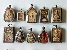 10 THAI BUDDHIST Buddha Buddhism Clay AMULET Medallions Charms Pendants Thai  picture
