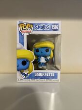 Funko POP The Smurfs Smurfette with Flower #1516 Common W/ Protector picture