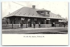 c1910 TELFORD PENNSYLVANIA PA RAILROAD DEPOT STATION EARLY POSTCARD P4075 picture