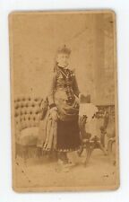 Antique CDV Circa 1870s Wolf Stunning Portrait of Beautiful Woman Brooklyn, NY picture