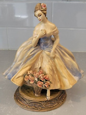 Guido Cacciapuoti Ceramiche e Gres d'Arte Porcelain Figurine With Roses 8