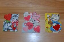 Three vintage (c. 1950) Valentines Featuring Kittens picture