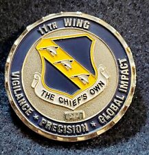 USAF US Air Force 11th Wing Commander General CSM Sergeant Major Challenge Coin picture