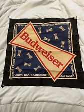 Vintage 1991 Nothing Beat A Bud Budweiser Bandana Rare Pattern Anheuser Busch picture