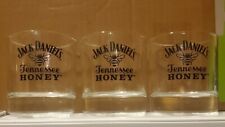 Jack Daniel's TENNESSEE HONEY (SET OF 3) Whiskey Glasses w/ Bee Embossed in Base picture