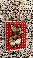 Handmade Cute Corgi Dog Needlepoint Christmas Tree Ornament  4