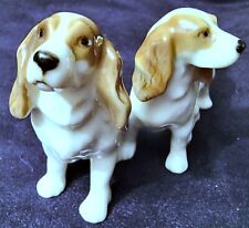 Hutschenreuther Germany Porcelain Spaniel Dogs Figurine HR Lion Marking Pre 1946 picture