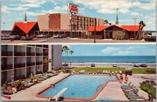 c1960s DAYTONA BEACH Florida Postcard HOWARD JOHNSON'S MOTOR LODGE Pool View picture