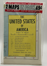 Vintage 2 Maps in Sealed Pack United States & World Ottenheimer 1961 Baltimore picture