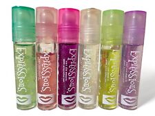 Vintage Expressions Flavored Lipgloss Set Of 6 Glitter Roll On Lip Balm 2001 Y2k picture