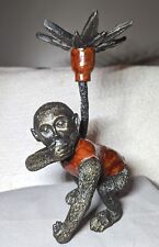 MONKEY Resin Candle Holder STANDING Brown 13”x7