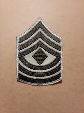 Vintage USMC Marine Corps First Sergeant Rank Chevron Patch Green On Light Green picture