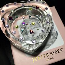 Judith Ripka Heart Crystal Rhinestone Jewelry Trinket Box NIB Valentine's Day picture