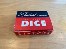 Vintage 11 of 12 CRISLOID DICE White 5/8