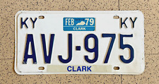 1979 KENTUCKY license plate - CLARK COUNTY - ORIGINAL antique vintage auto tag picture