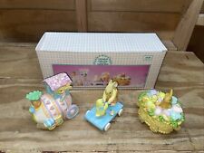 Vintage Easter Train1996 COTTONTALE COTTAGES Collection 3 Pc Fast Shipping picture