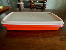 Vintage Tupperware Deli Meat Cheese Keeper 816 Paprika Red & Lid Container picture