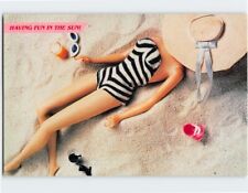 Postcard Having Fun In The Sun, Original Barbie doll, Barbie picture
