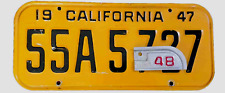 1947 CAL  1948 tab  CALIFORNIA License Plate Original Vintage picture