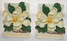 Set of Magnolia Blossoms Bookends, 5 1/2
