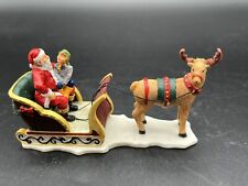 Lemax Santa's Sleigh with Child & Reindeer Village Collection 1999 Christmas picture