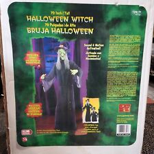 Gemmy Halloween Witch, Poseable Arms Instructions Batteries & Box 70