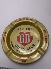 Griesedieck Bros Brewery Co. Good Beer GB Metal Bar Ashtray St. Louis MO Vintage picture
