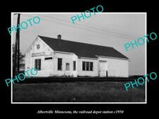 OLD LARGE HISTORIC PHOTO OF ALBERTVILLE MINNESOTA THE RAILROAD STATION c1950 picture