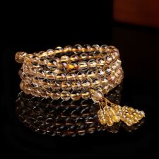 TOP GRADE & Natural Gold Rutilated Quartz 108pcs Round Beads Crystal Bracelet picture