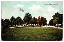 1908 Farquhar Park, American Flag, York, PA Postcard picture