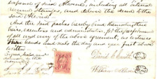 Vintage 1867 HANDWRITTEN Document w/Two (2) REVENUE/TAX Stamps* Lebanon, PA (F7) picture