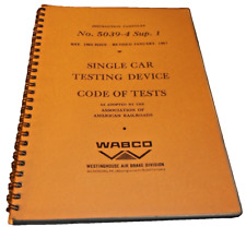 JANUARY 1967 WABCO WESTINGHOUSE ABD FREIGHT EQUIPMENT CODE OF TESTS MANUAL picture
