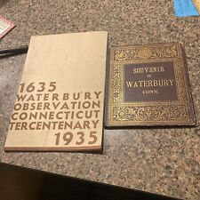 Antique Waterbury CT souvenir booklet 1889 and Connecticut tercentenary Booklet  picture