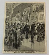 1886 magazine engraving ~ GUSTAVE DORE EXHIBITION IN PARIS picture