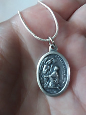 St Stanislaus Medal Necklace 925 sterling silver chain 20
