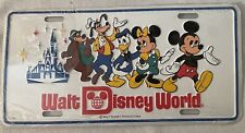 Vintage Walt Disney World Metal Car License Plate Mickey & Friends 1980s Wrapped picture