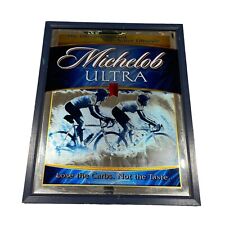 RARE Michelob Ultra Beer Mirror Sign Cycling Biking Bar Pub Mancave Large (2002) picture