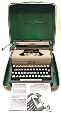 🔥1950'S Vintage ROYAL ARISTOCRAT Portable Typewriter Tweed Case + Manual Works picture