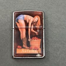 Vintage 1997 Zippo Autumn Pinup Girl Lighter picture