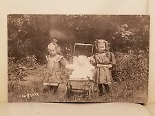 Vintage Real Photo Postcard 3 Children Identified Kinzey Family History Picture picture