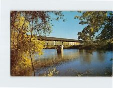 Postcard Covered Bridge Route 5 near Newbury Vermont USA picture