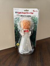 Vintage Angel Christmas Tree Topper Lighted Flashing 8” Shiny Brite MCM 50s picture