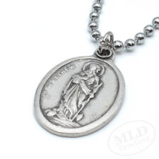 Saint St Matthew Pray For Us Prayer Medal Pendant Necklace Italy 24