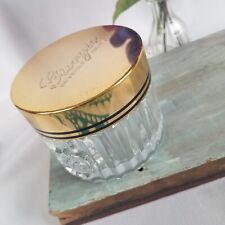 Vintage French Giorgio's Beverly Hills Ribbed Glass Vanity Jar picture