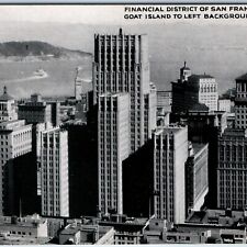 c1920s San Francisco, CA Financial Business District Downtown Litho Photo A164 picture
