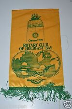 Vintage Holdfast Bay South Australia Rotary International Club Wall Banner Flag picture