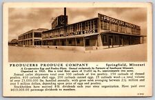 Springfield Missouri~Producers Produce Co~Poultry & Eggs~1944 Sepia Postcard picture