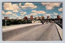 Fort Worth TX- Texas, Skyline From Jacksboro Highway, Antique, Vintage Postcard picture