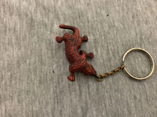 Vintage Plastic Red Gecko Lizard Key Chain picture